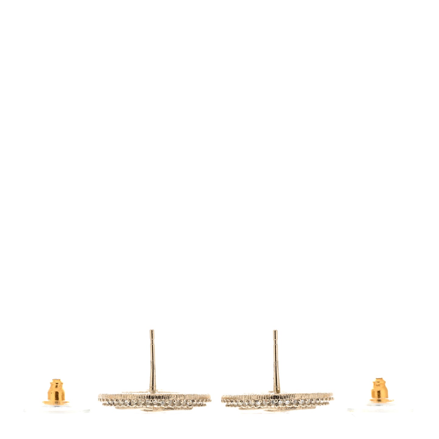 Crystal CC Vendome Round Earrings Gold