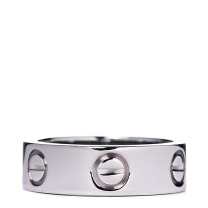 Cartier 18K White Gold 5.5mm LOVE Ring 48 4.5 1 of 5