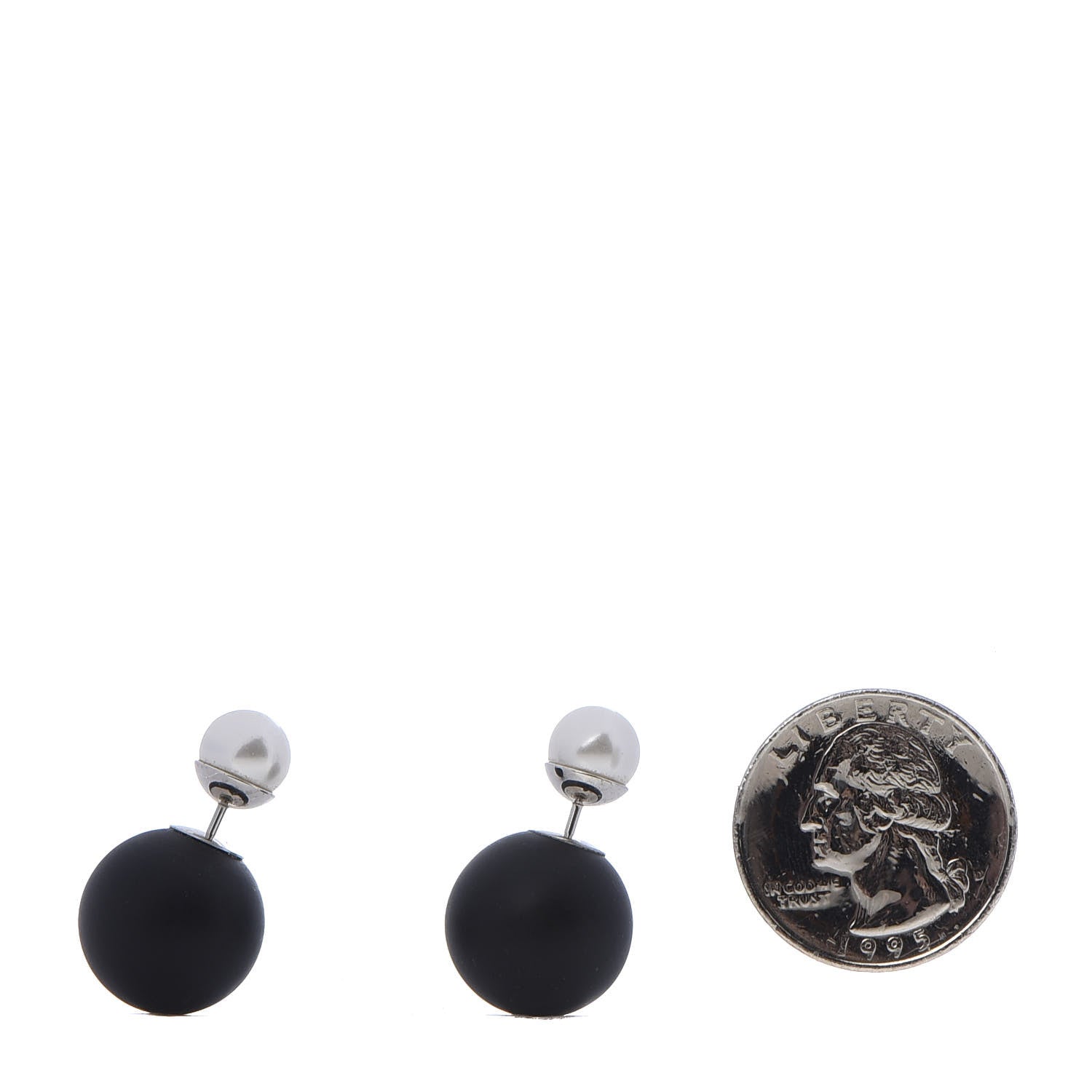 Christian Dior Mise En Dior Tribal Earrings Matte Black Pearl 2 of 4