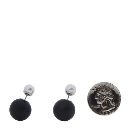 Christian Dior Mise En Dior Tribal Earrings Matte Black Pearl 2 of 4