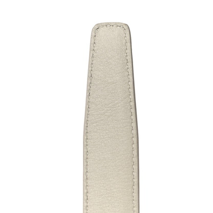 Saint Laurent Smooth Calfskin Monogram Square Buckle Belt 80 32 White 10 of 12