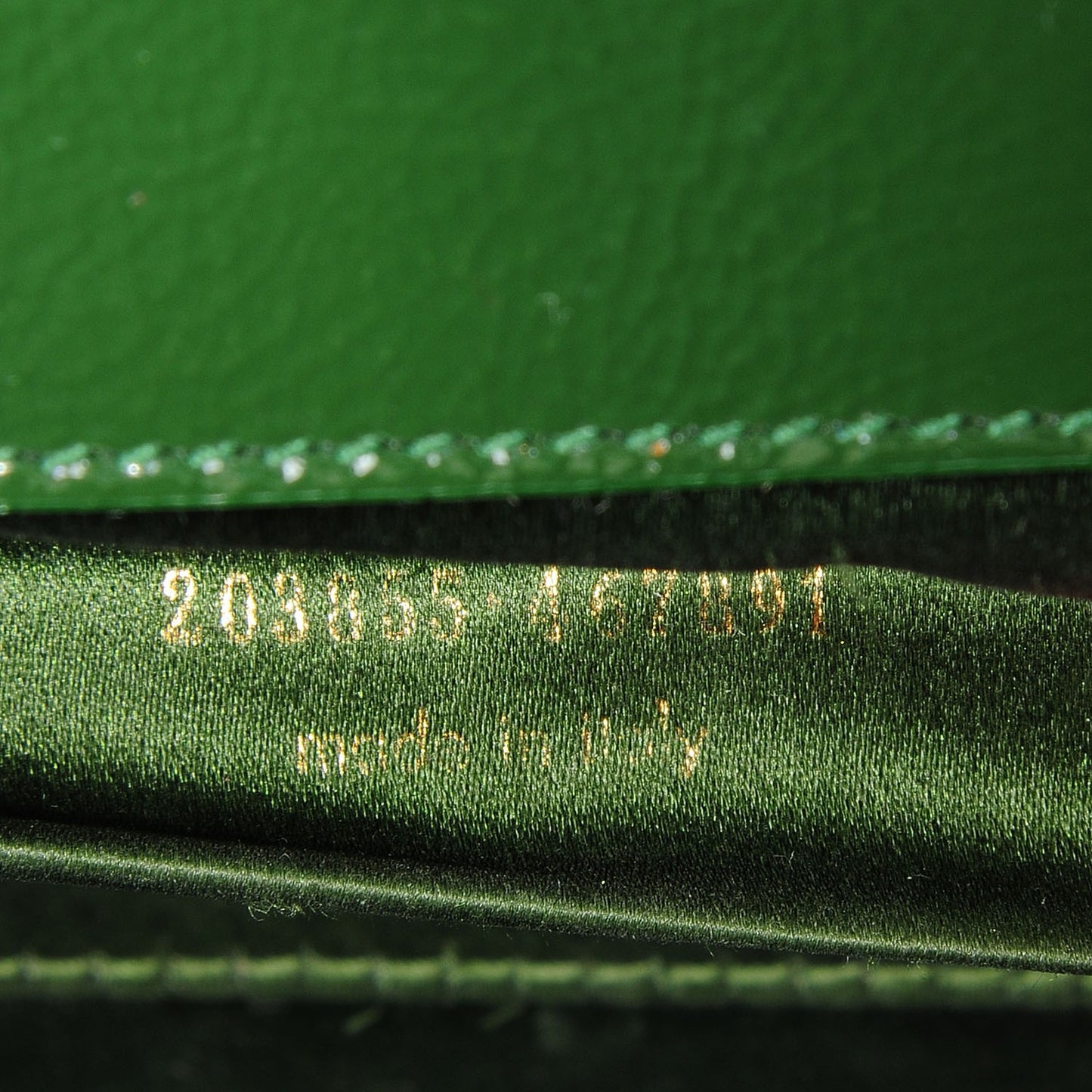 Distressed Patent Large Belle De Jour Clutch Green