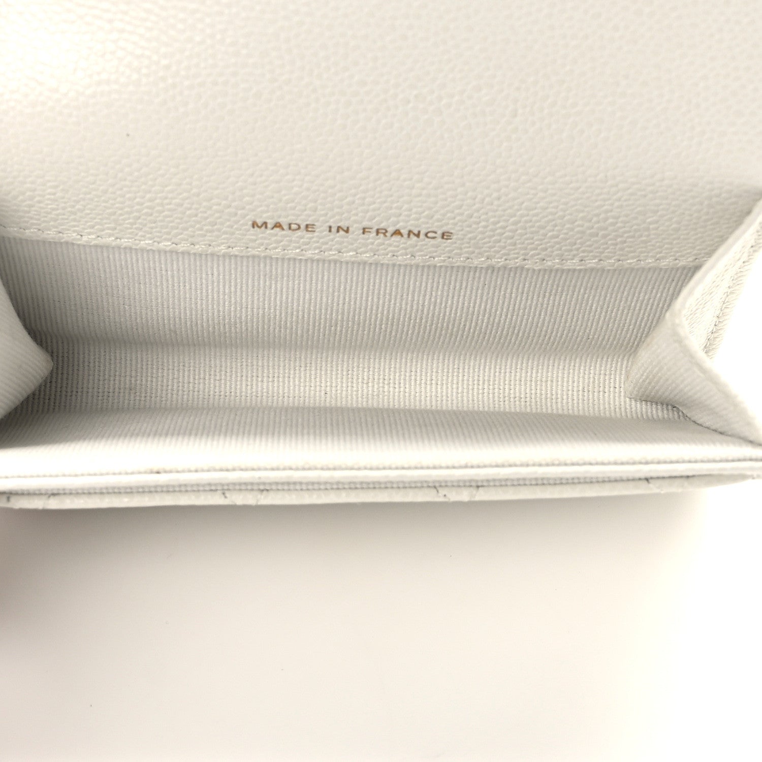 Chanel Caviar Quilted Flap Card Holder Wallet White 5 of 11