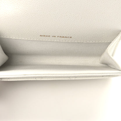 Chanel Caviar Quilted Flap Card Holder Wallet White 5 of 11