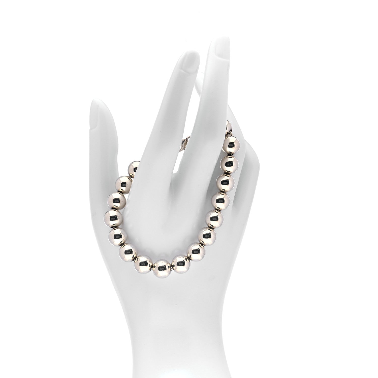 Tiffany Sterling Silver 10mm HardWear Ball Bracelet 2 of 5