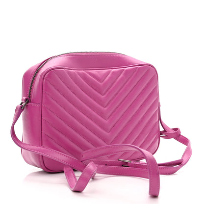 Saint Laurent Calfskin Matelasse Monogram Lou Camera Bag Electric Fuchsia 3 of 10