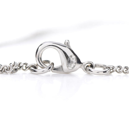 Chanel Crystal Baguette CC Pendant Necklace Pink Silver 4 of 5