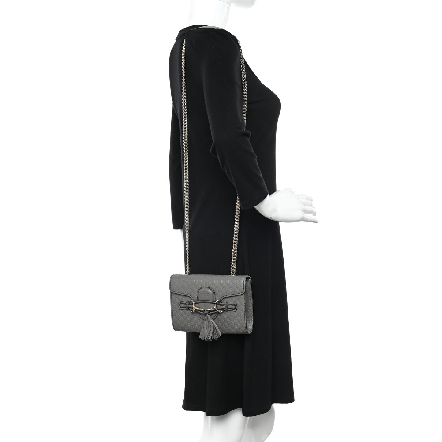 Soft Microguccissima Mini Emily Chain Shoulder Bag Loess
