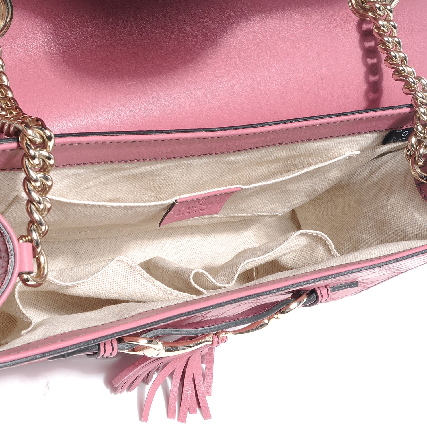 Gucci Guccissima Medium Emily Chain Shoulder Bag Peonia Flower 5 of 9