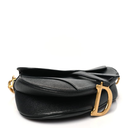 Christian Dior Grained Calfskin Saddle Bag Black 4 of 12