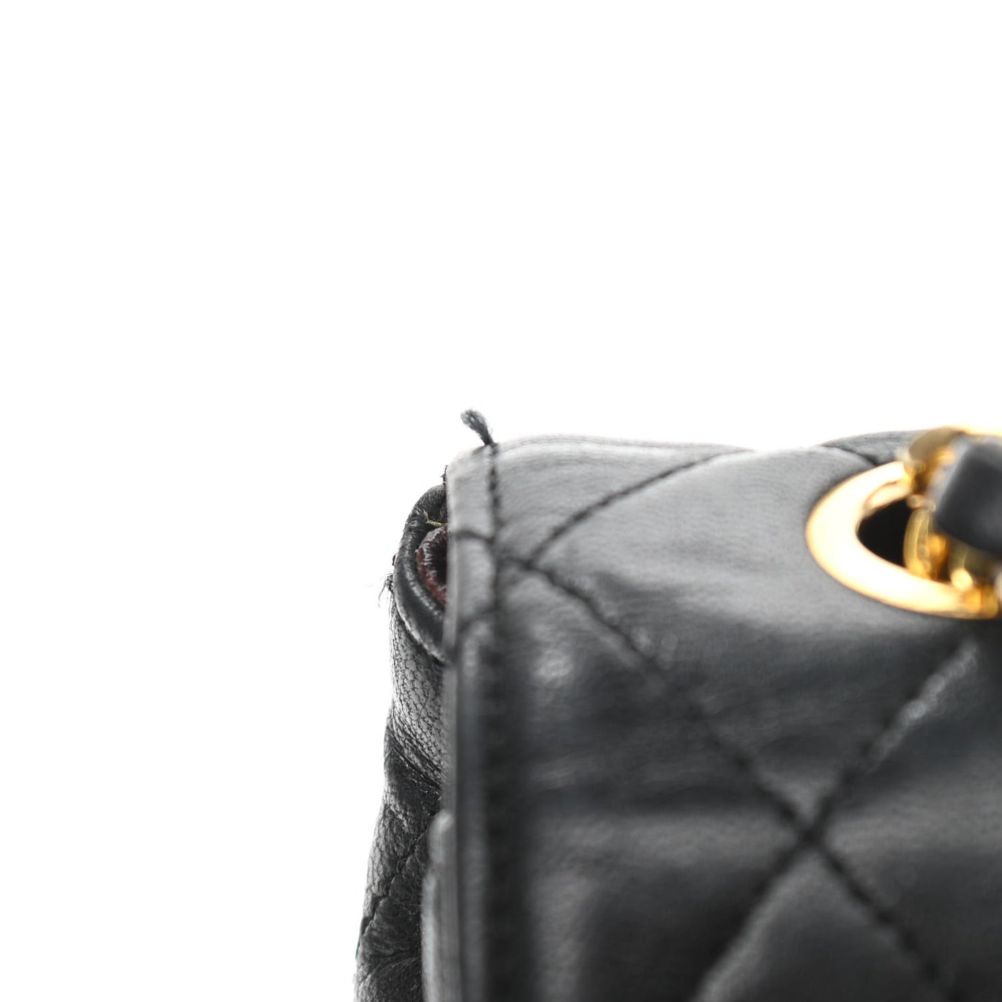 Lambskin Quilted Small Single Flap Black