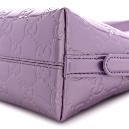 Gucci Shine Guccissima Emblem Small Shoulder Bag Lilac Haz 10 of 10