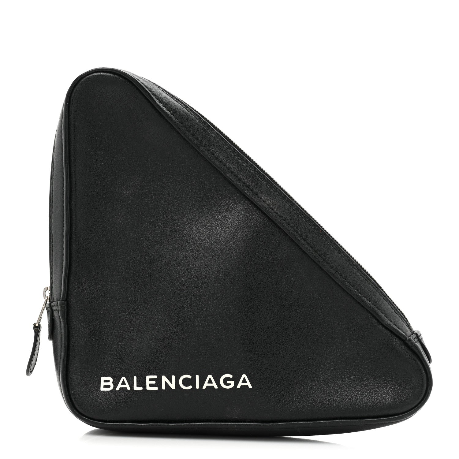 Balenciaga Calfskin M Triangle Pouch Black 1 of 15