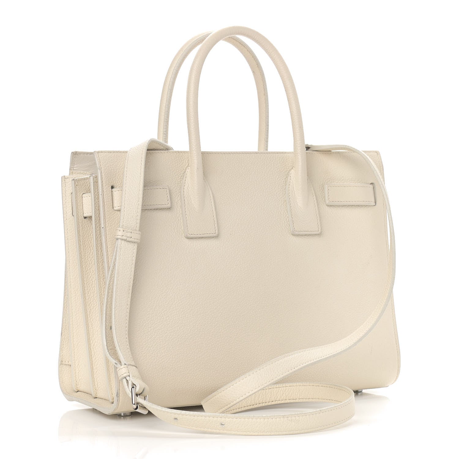 Saint Laurent Grained Calfskin Baby Sac De Jour White 3 of 28