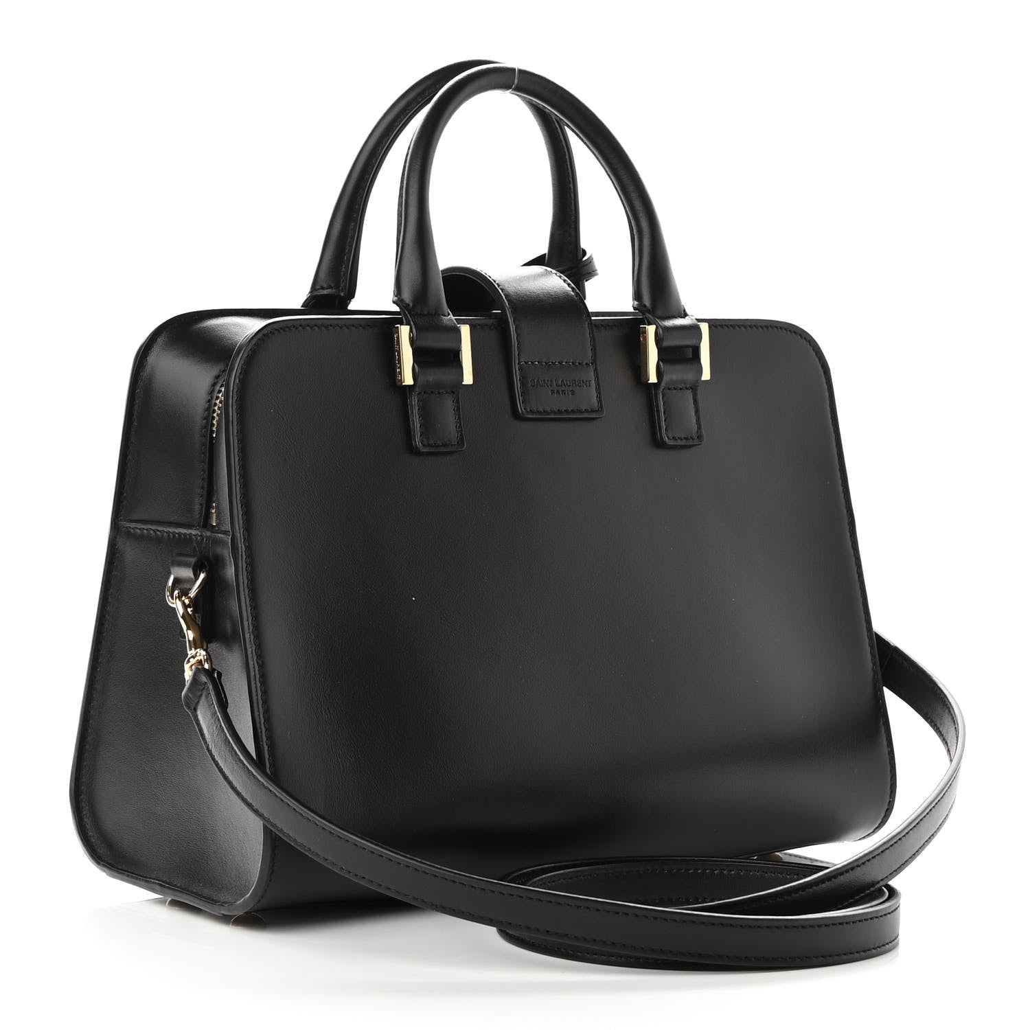 Saint Laurent Calfskin Monogram Baby Cabas Black 3 of 8