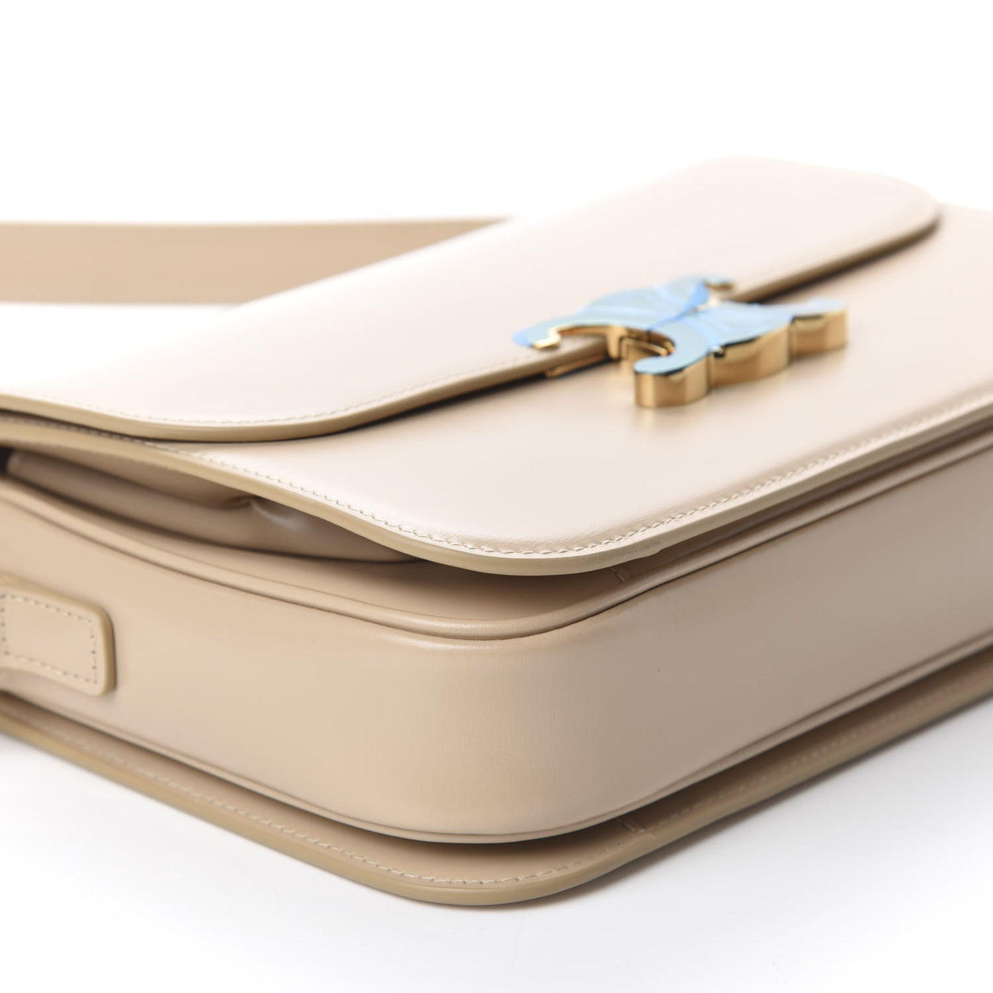 Shiny Calfskin Medium Triomphe Nude