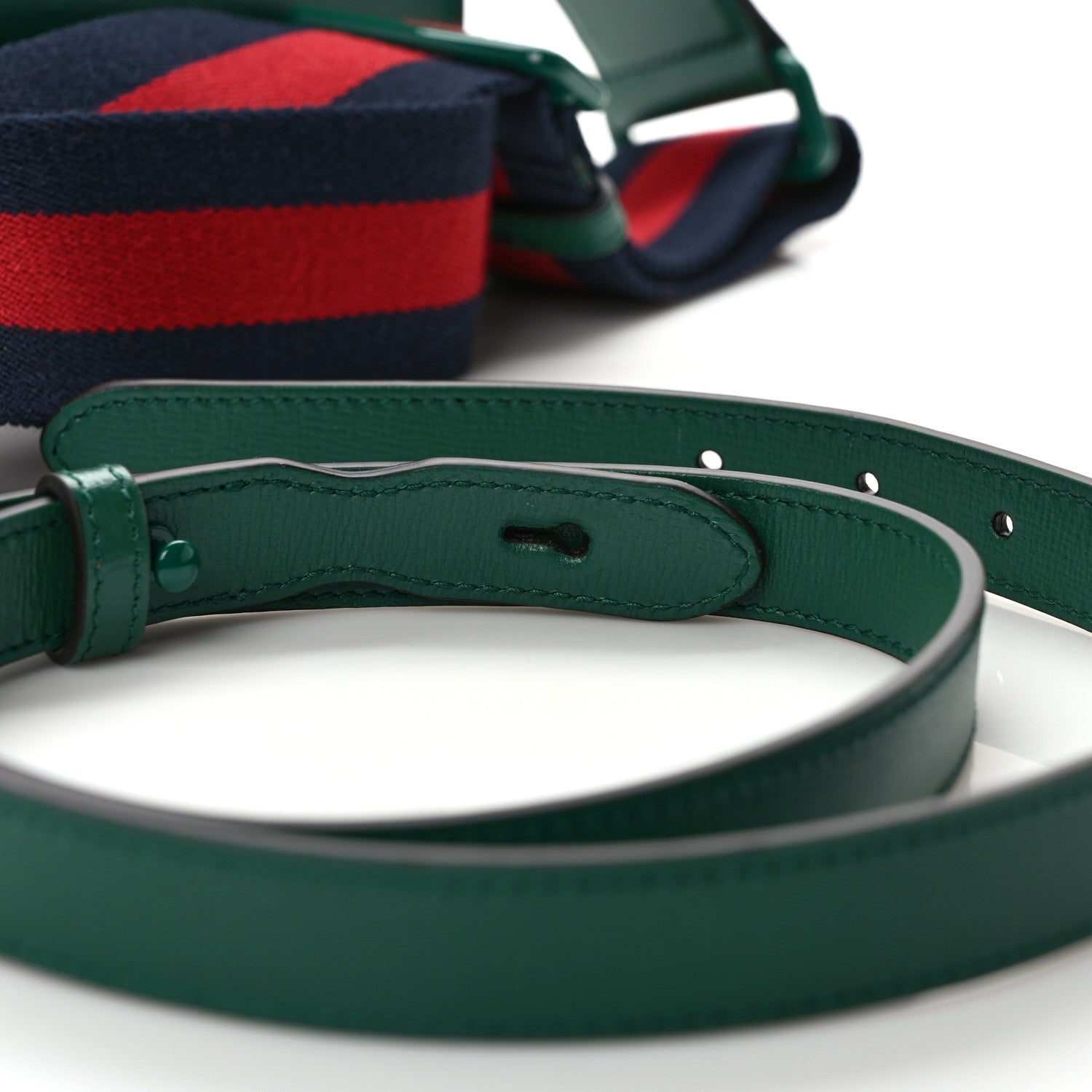 Gucci Azalea Calfskin Web Monochrome Horsebit 1955 Shoulder Bag Emerald 11 of 12