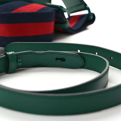 Gucci Azalea Calfskin Web Monochrome Horsebit 1955 Shoulder Bag Emerald 11 of 12