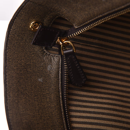 Fendi Zucca Spalmati Medium Roll Tote Tobacco Moro 14 of 15