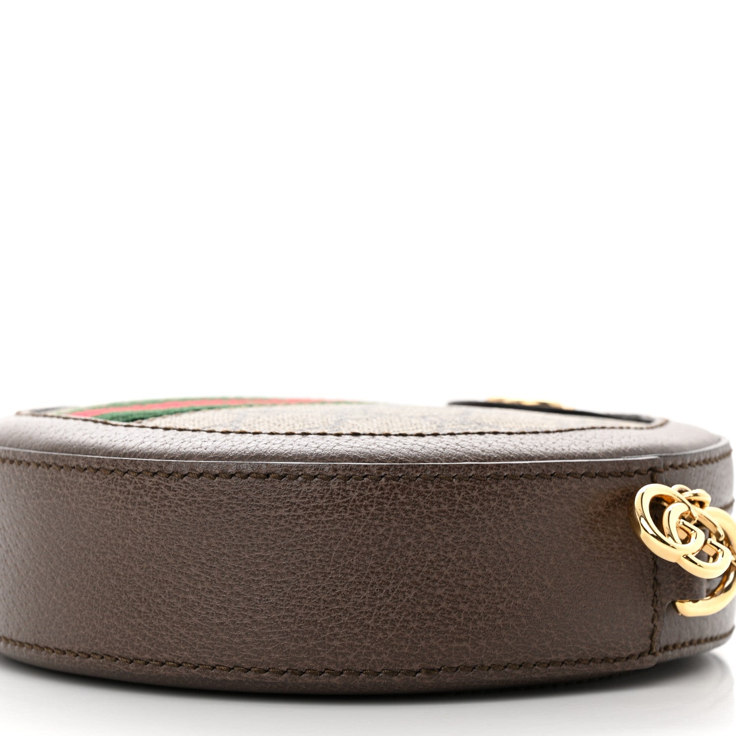 Gucci GG Supreme Monogram Web Mini Ophidia Round Shoulder Bag Brown 10 of 12