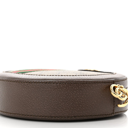 Gucci GG Supreme Monogram Web Mini Ophidia Round Shoulder Bag Brown 10 of 12