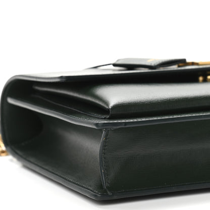 Saint Laurent Calfskin Medium Monogram Sunset Dark Green 8 of 10