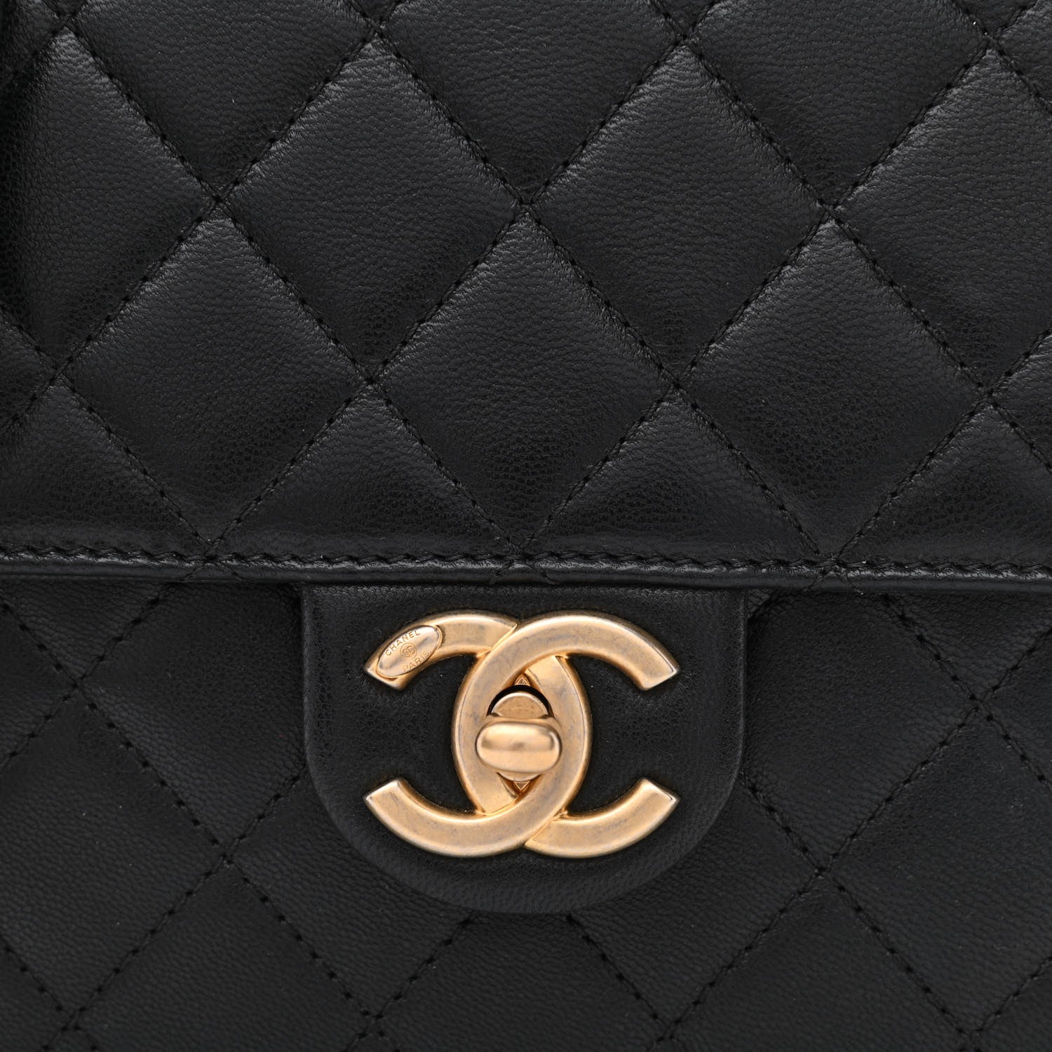 Chanel Goatskin Quilted Chic Pearls Flap Black 8 of 11