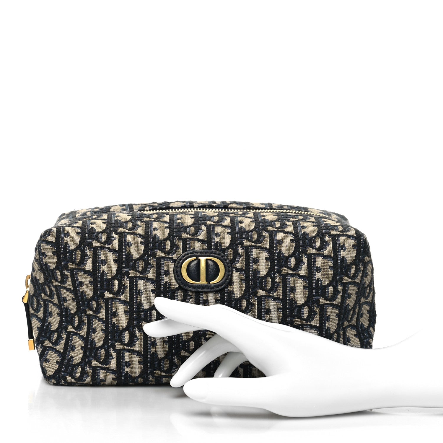 Christian Dior Oblique 30 Montaigne Cosmetic Pouch Blue 2 of 11