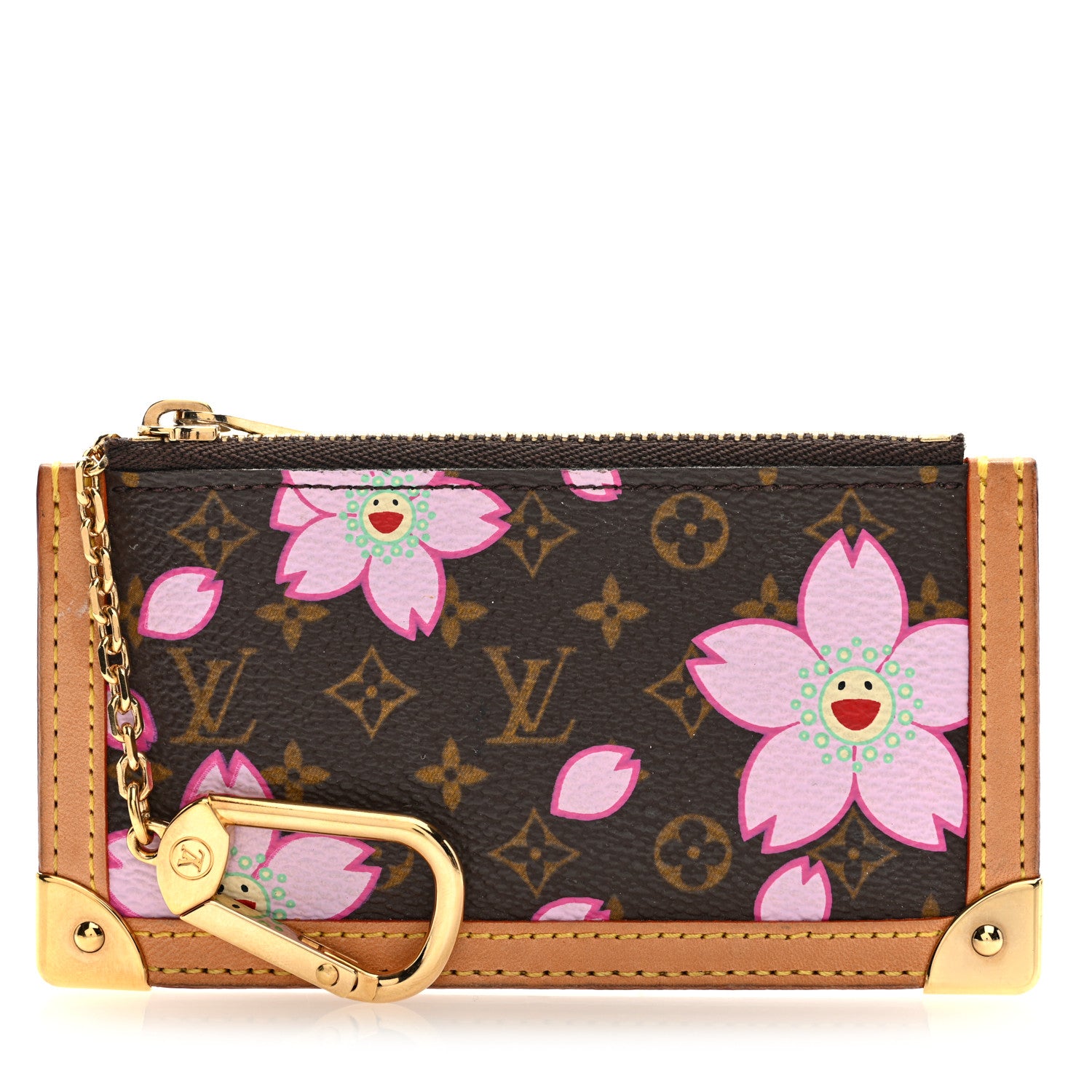 Louis Vuitton Monogram Cherry Blossom Key Pouch Brown 1 of 6