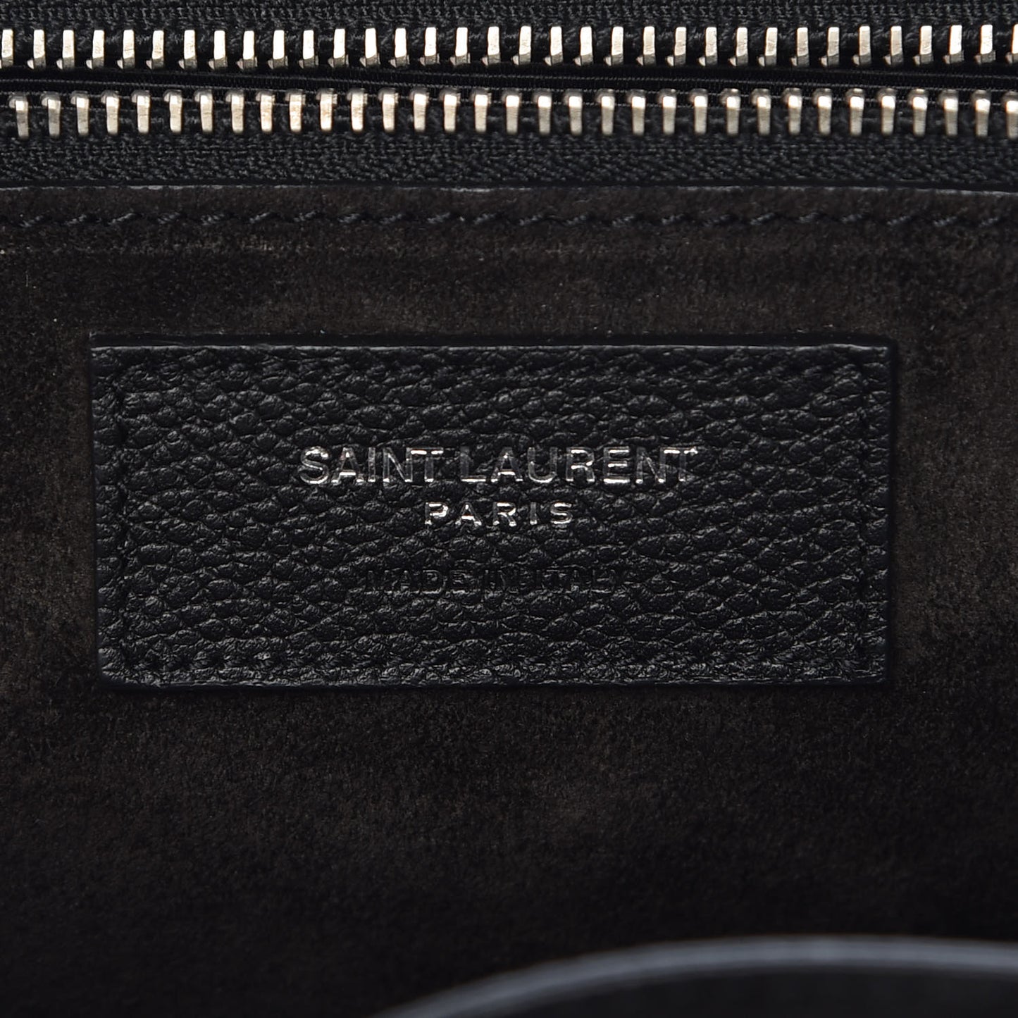 Grained Calfskin Small Cabas Rive Gauche Black