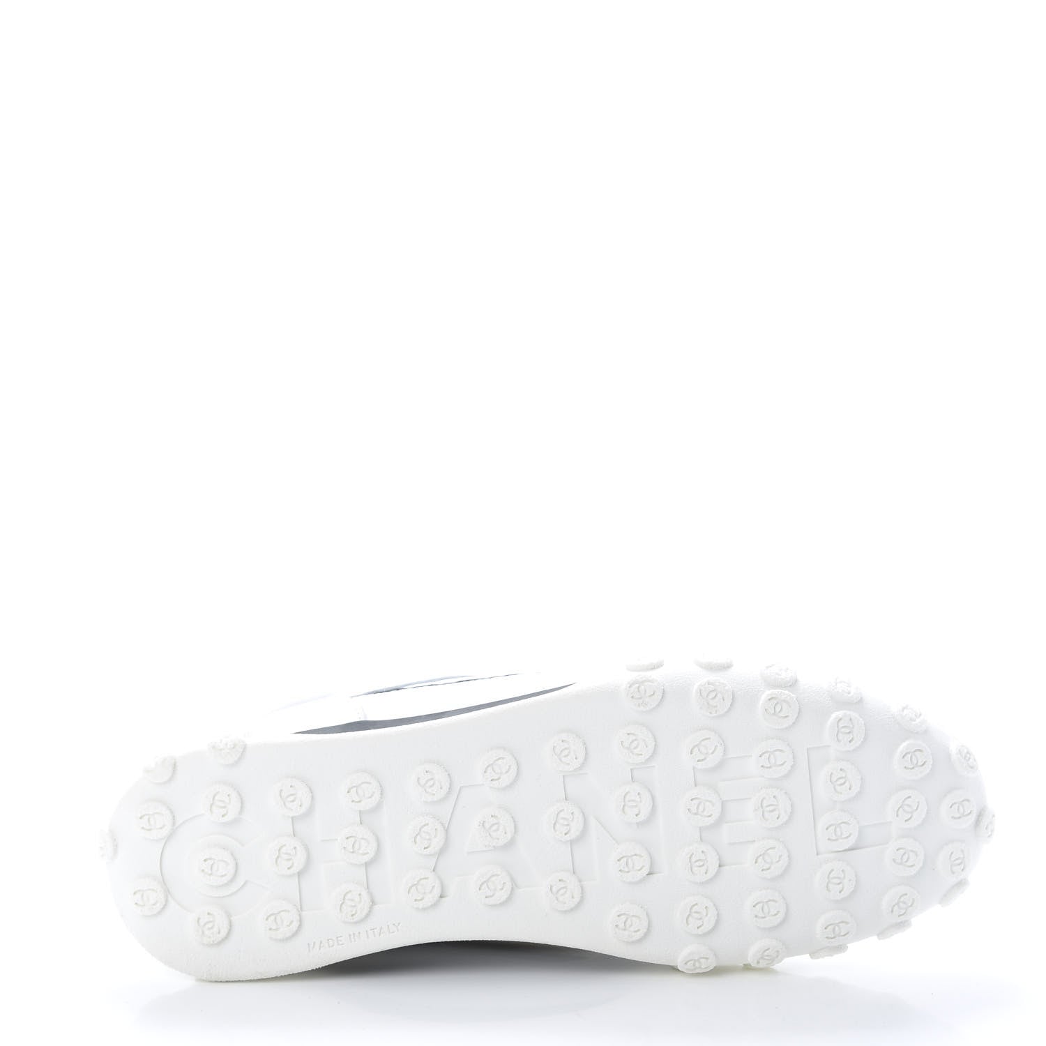 Chanel Calfskin Mesh Lycra Womens Logo High Top Sneakers 42 White 6 of 9