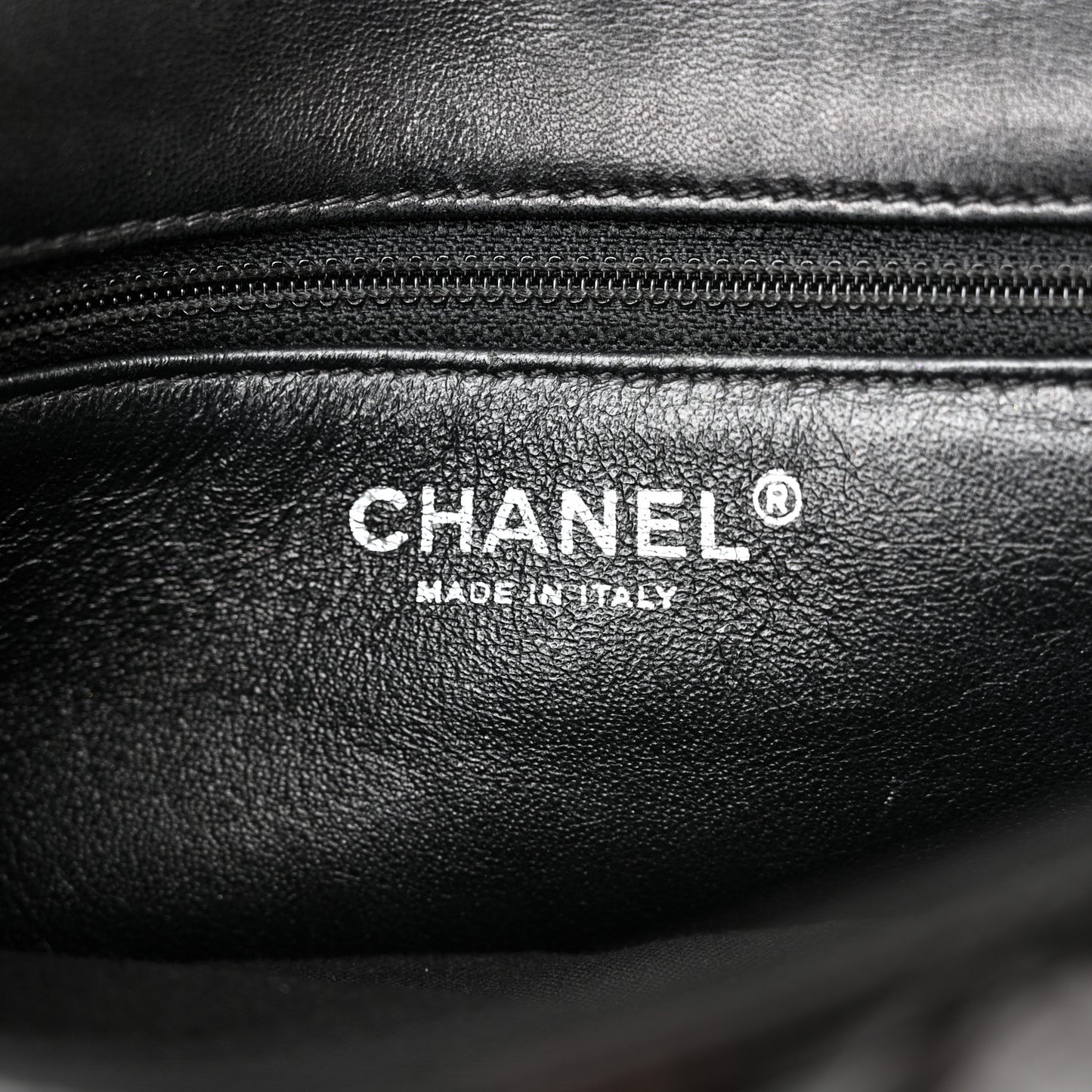 Lambskin Patent Classic Twist Crescent Flap Bag Black
