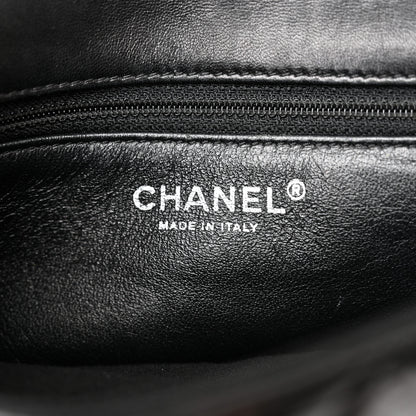 Chanel Lambskin Patent Classic Twist Crescent Flap Bag Black 6 of 11
