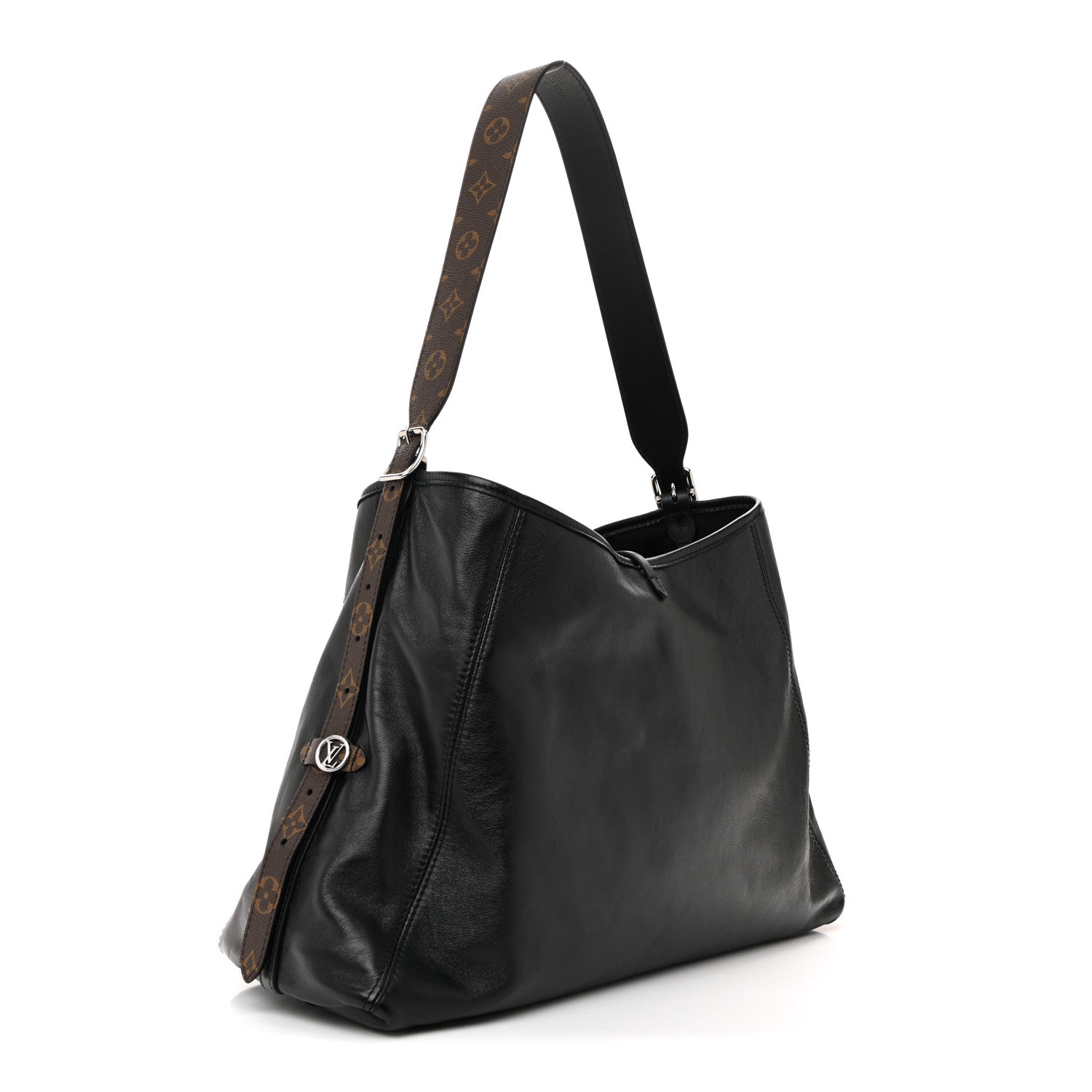 Louis Vuitton Lambskin CarryAll Vibe MM Black 4 of 10