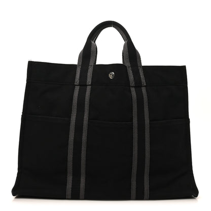 Hermes Canvas Fourre Tout MM Black 1 of 9
