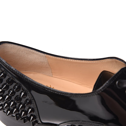 Christian Louboutin Patent Spike Freddy Flats 37.5 Black 9 of 12