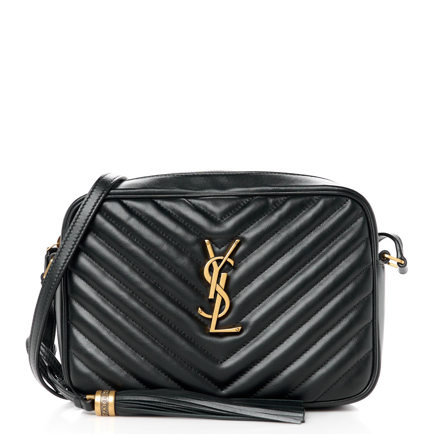 Saint Laurent Calfskin Matelasse Monogram Lou Camera Bag Black 1 of 10