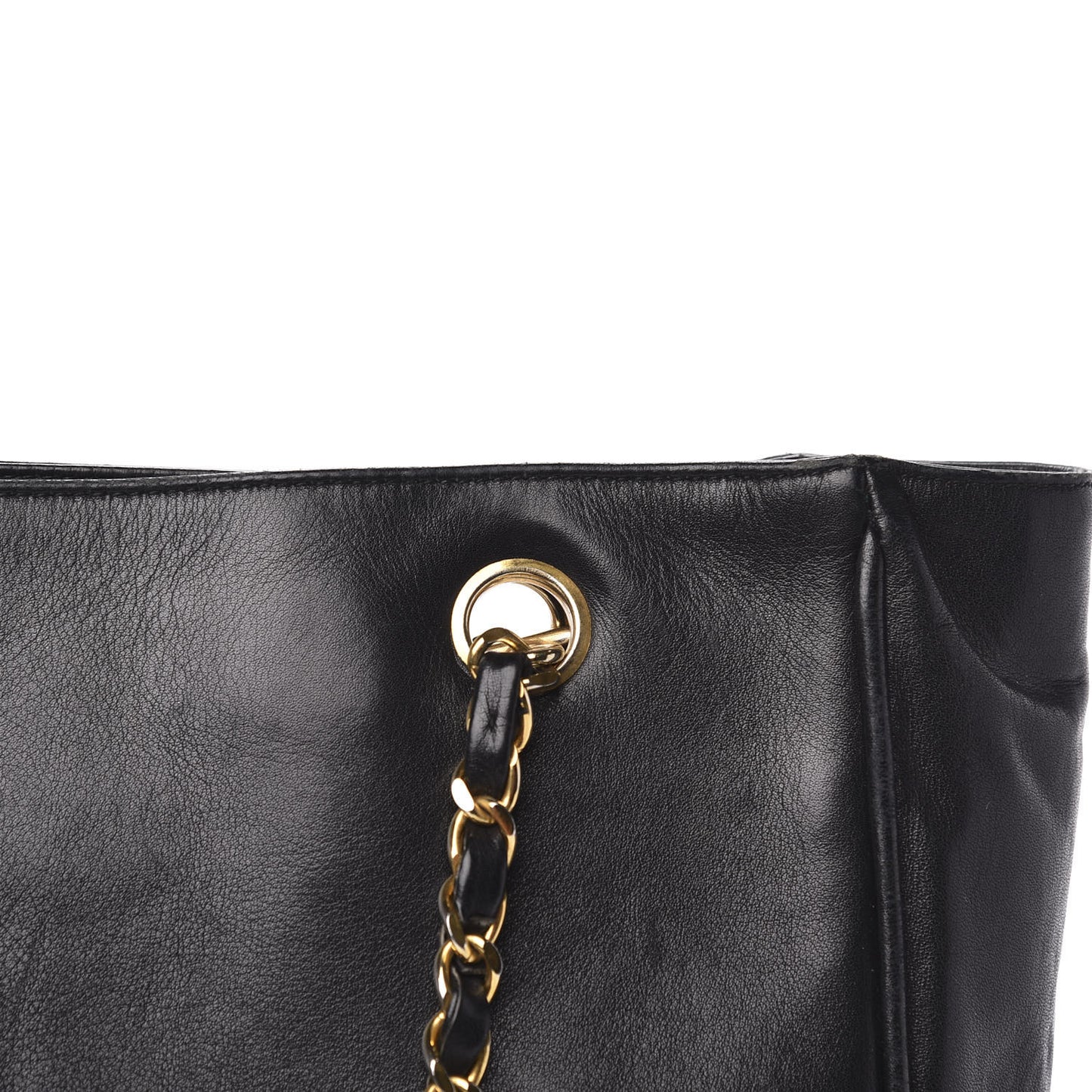 Lambskin Quilted Shoulder Bag Black