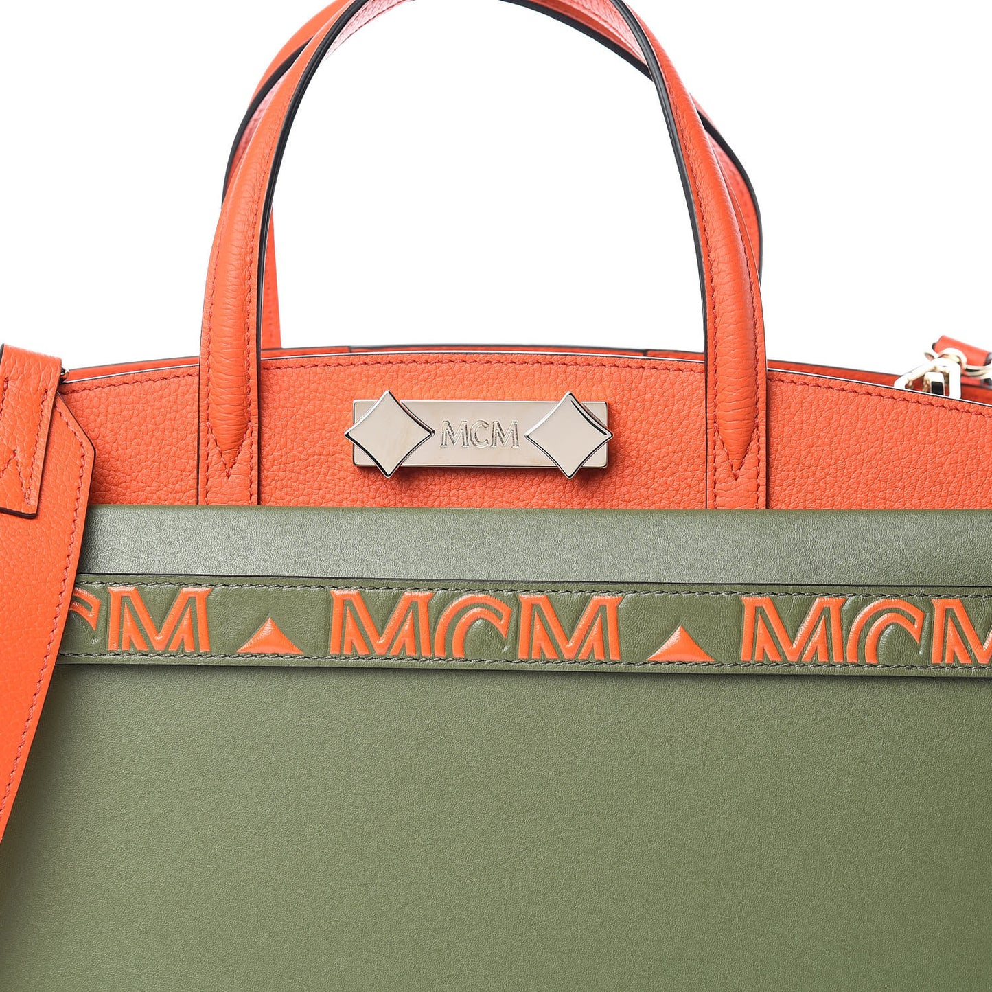 Calfskin Medium Milano Tote Tangerine Tango Winter Mos