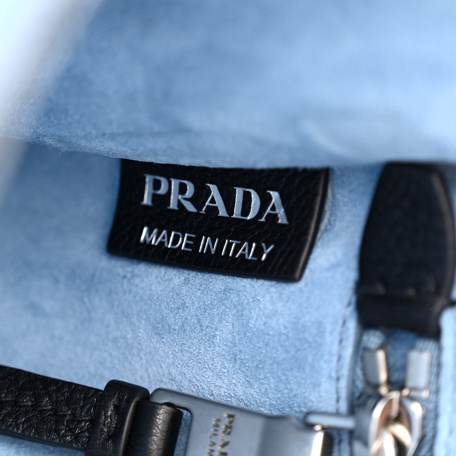 Prada Glace Calfskin Large Soft Cahier Bag Black 7 of 11