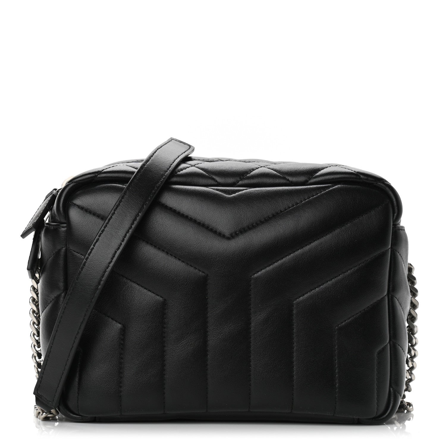 Saint Laurent Calfskin Y Quilted Monogram Small Loulou Bowling Bag Black 1 of 10