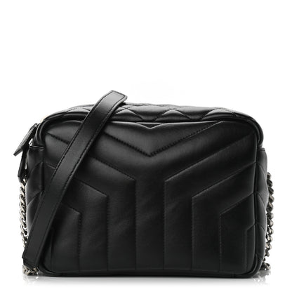 Saint Laurent Calfskin Y Quilted Monogram Small Loulou Bowling Bag Black 1 of 10