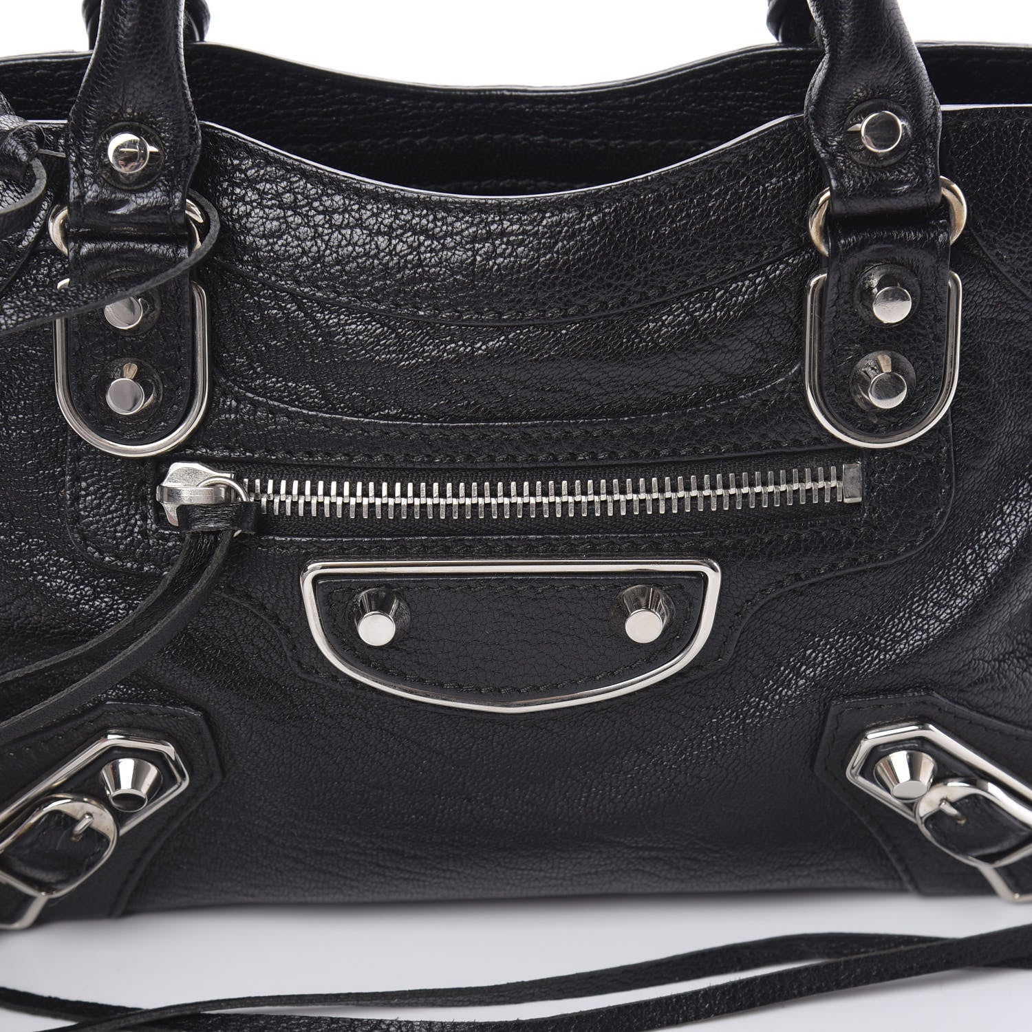 Balenciaga Chevre Silver Metallic Edge Hardware Mini City Black 8 of 10