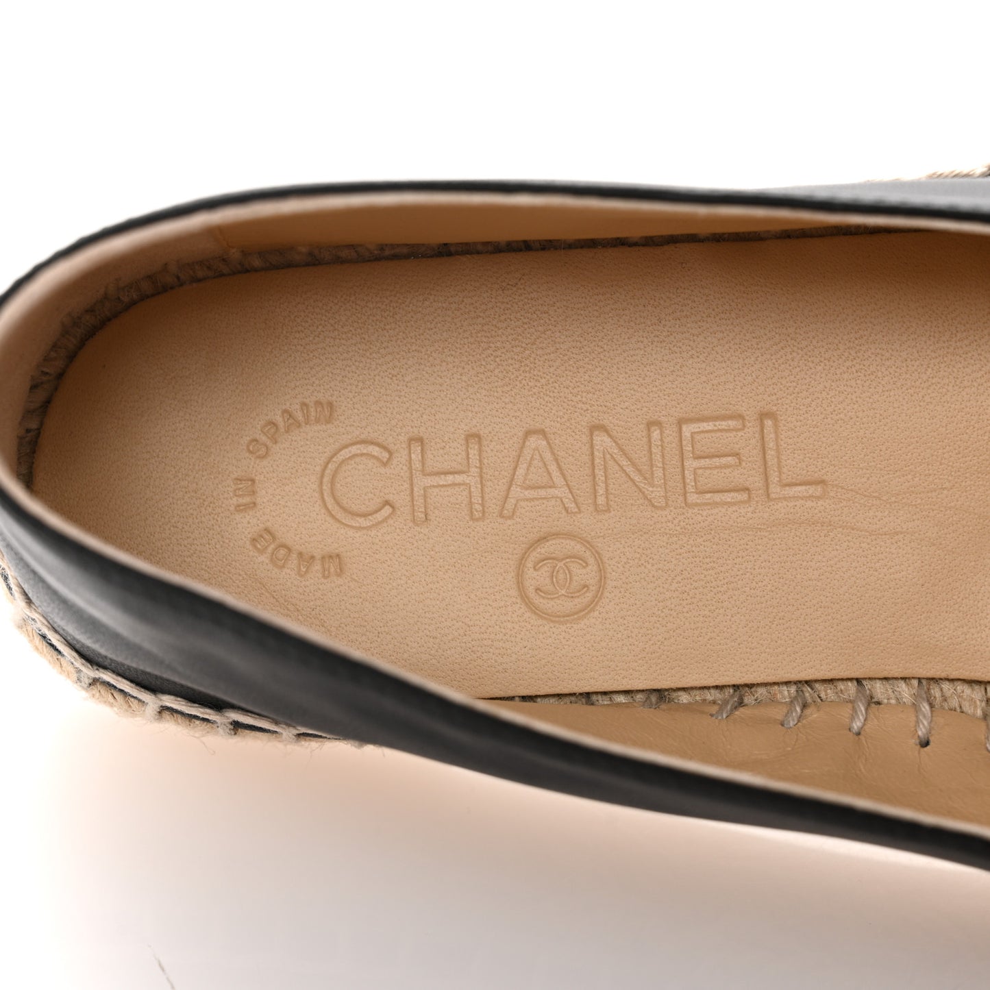 Lambskin CC Espadrilles 37 Black