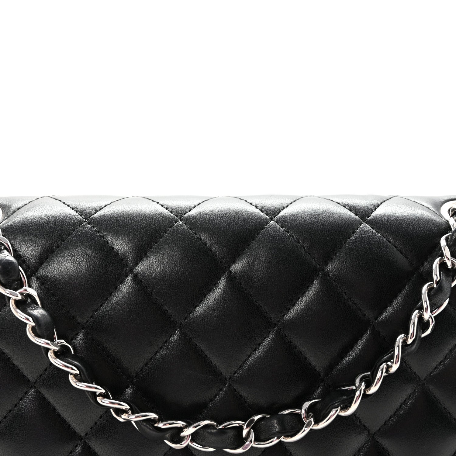 Chanel Lambskin Quilted Medium Double Flap Black 8 of 10