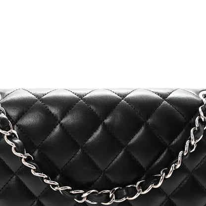 Chanel Lambskin Quilted Medium Double Flap Black 8 of 10
