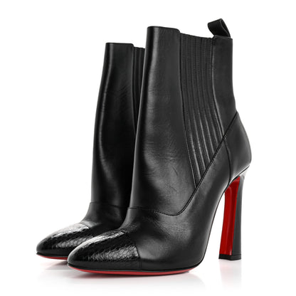 Christian Louboutin Calfskin Shine Me In The 90s 85 Ankle Boots 36 Black 4 of 13