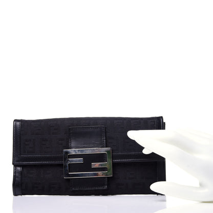 Fendi Zucchino Forever Continental Wallet Black 2 of 12