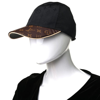 Louis Vuitton Polyester Silk Monogram LV Get Ready Cap M Black 2 of 8