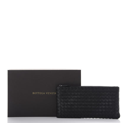 Bottega Veneta Nappa Intrecciato Flat Zip Pouch Nero Black 9 of 9